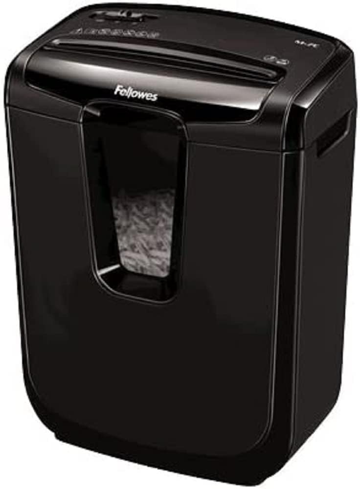 Fellowes Niszczarka Powershred M-7C do rozdrabniania cząstek (P-4), 7 arkuszy niszczarki papieru, kompaktowa do domu, czarna