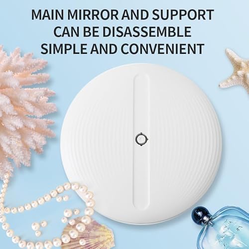 Tikenso Folding Travel Vanity Mirror Makeup Mirror With Lights, Portable And Usb Rechargeable Led Desk Mirror With Touch Control Adjustable Brightness Personal Makeup Mirrors Gift For Women #TOP2