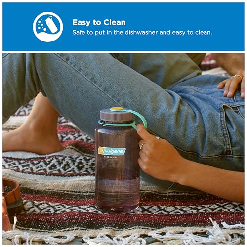 Image of Nalgene 32 oz Wide Mouth Water Bottle | BPA-Free, Durable & Leak Proof, Lightweight Bottle for Hiking & Gym, Work & Travel
