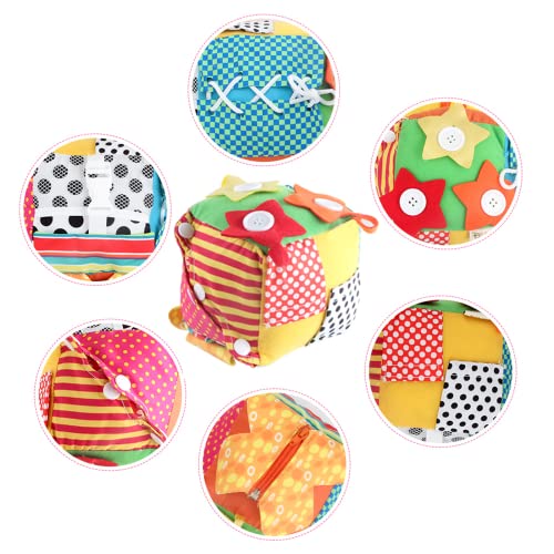 Kakiblin Cubic Activity Learning Toy With Zippers, Latches, Buckles, Laces, Snaps, Buttons And More - Perfect For Toddlers At Home, On Airplanes, Cars Or Travel #TOP3