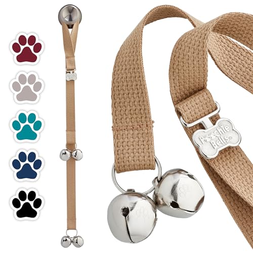 Premium Webbing PoochieBells Potty Training Dog Doorbells, Simple and Effective Puppy Housetraining Bell Tool with Easy, Step-by-Step Instructions
