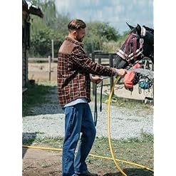 MrStream Mens Casual Long Sleeve Checkered Flannel Button Down Warm Sherp Lined Shirt Jacket