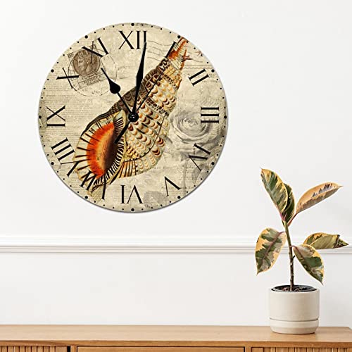 Grande horloge murale pour salon et chambre avec chiffres romains - 4