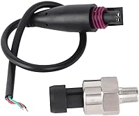Vista 5 de FTVOGUE Transductor de presión Sensor de remitente Transductor de presión para aceite, combustible, aire, agua, rosca NPT de 18 pulgadas (100 PSI)