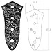Kmise MI0216 Black Pearl 4-Hole Control Plate for Jazz Bass Guitar 3-Ply
