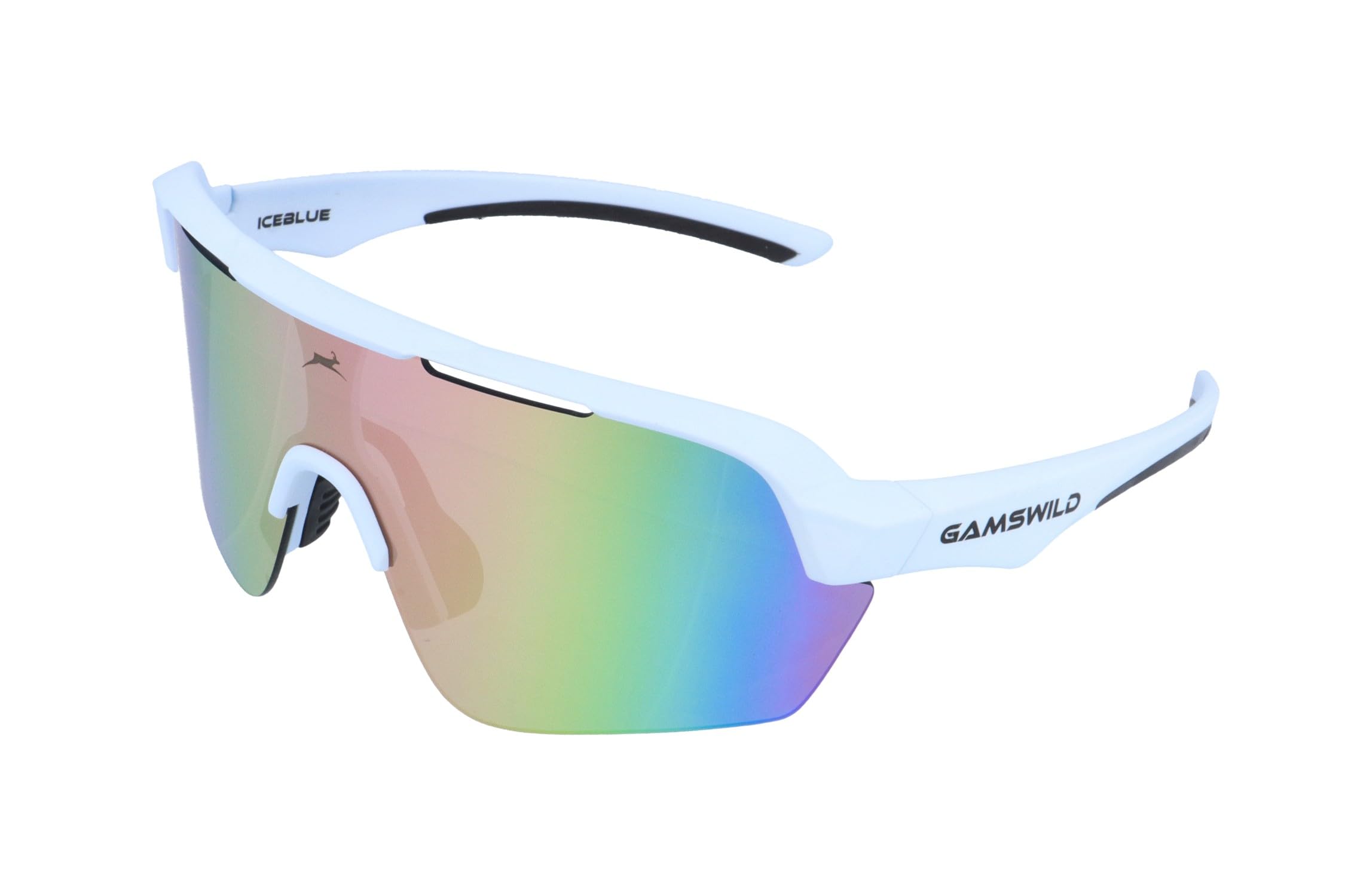 Gamswild WS7138 Cycling Glasses Ice Blue - Sunglasses - Fast Road Cycling Glasses - Shatterproof Polycarbonate Lenses with 100% UV400 Protection - 32g