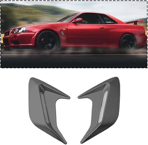 Cubierta adhesiva para el capó del automóvil, 2 unidades, cubierta decorativa de salida de aire para el capó de admisión de flujo de aire, salida