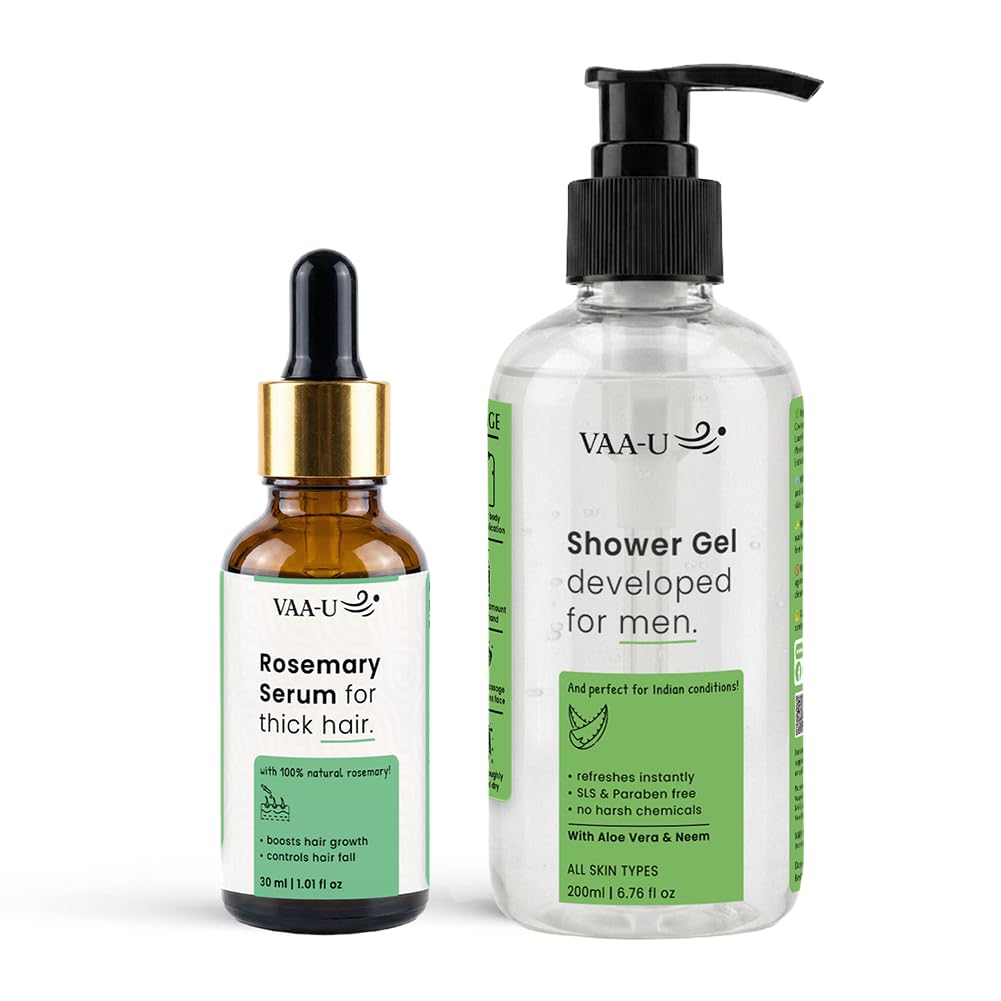 Aloe Vera Neem Shower Gel (200ml) & Rosemary Hair Serum (30ml) | Refreshing Body Care | Gentle Cleansing | Daily Hair Care | Scalp Nourishment | Lightweight Formula | Combo Pack-image-40