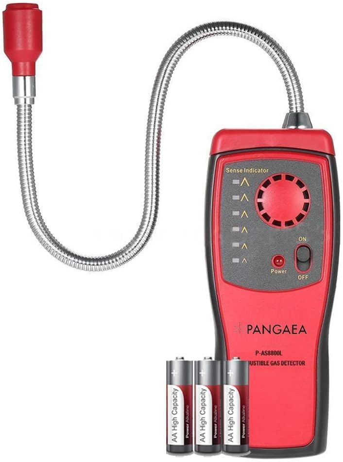 PANGAEA Gas Detector Portable Natural Gas Tester Detector, Combustible Propane Methane Gas Sensor Sniffer (with Batteries)