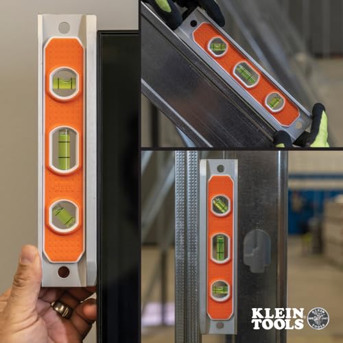 Image of Klein Tools 935R Level, Magnetic Torpedo Level, Aluminum, V-groove and Magnet