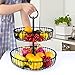 PEALOV Portafrutta A Ripiani Da Tavolo, 2 Livelli Cesto Di Frutta Fruttiera In Metallo Da Appoggio Per Conservare E Organizzare Spuntini Di Frutta Verdura,Cesto Di Frutta,Portafrutta a Ripiani