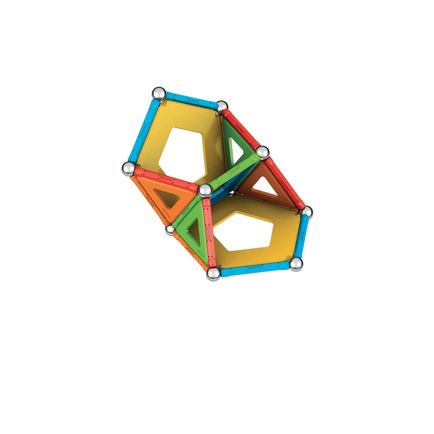 Geomag - Supercolor Blocs de Constructions Magnétiques pour Enfants, Jeu et Jouet en Forme de Cube, Green Collection 100% Plastique Recyclé, 52 pièces
