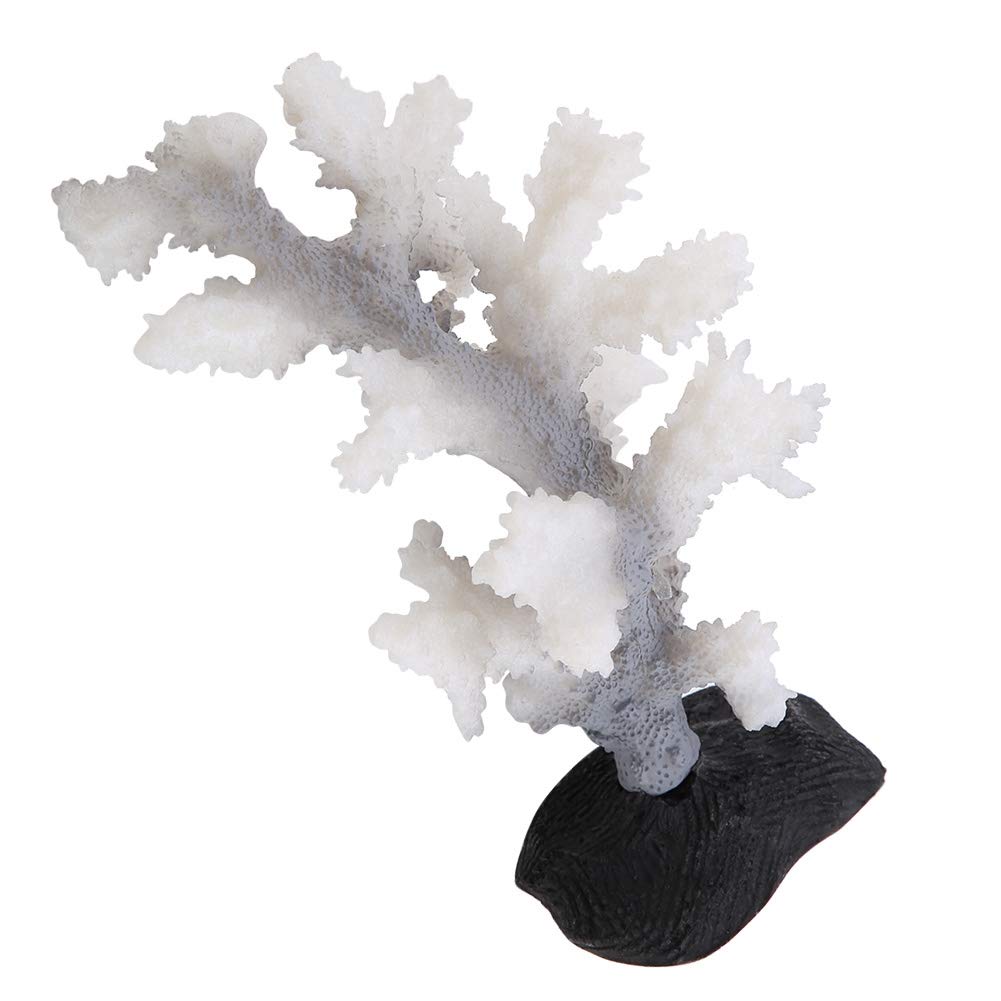 KIMISS Corail artificiel d'aquarium, corail artificiel lumineux anémone en silicone pour décoration de paysage (gris)