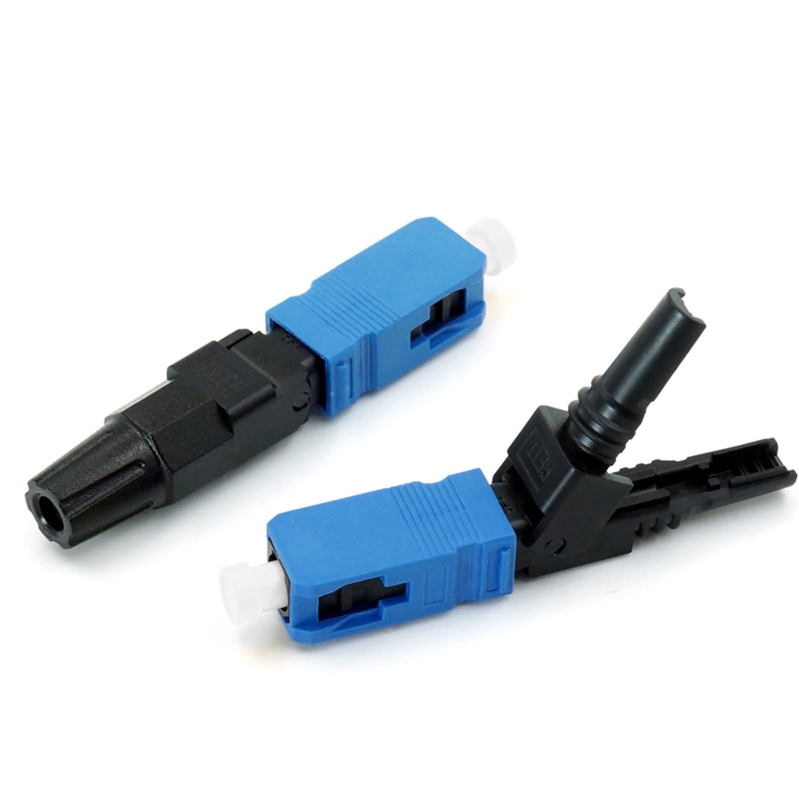 Raccords à fibres optiques 100 pièces SC/UPC SM fibre optique connecteur rapide FTTH champ assemblage rapide Fiber optique SC connecteur rapide Équipement de communication