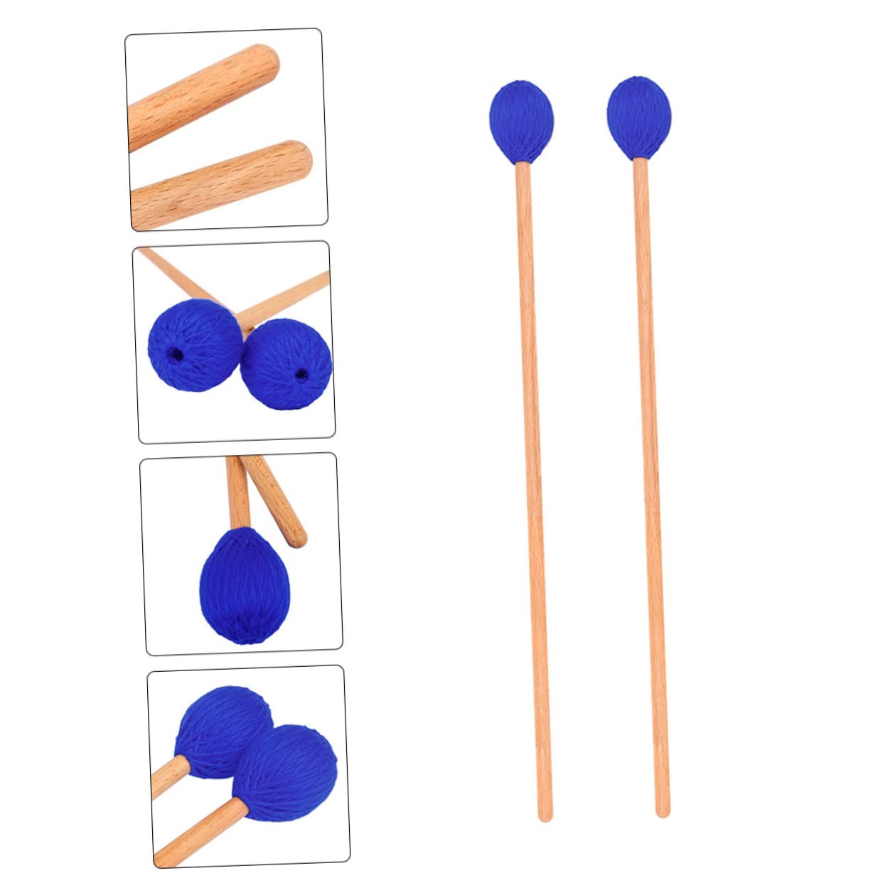 VICASKY 6piezas De Marimba Cabeza De Lana Baquetas De Percusión Para Instrumentos