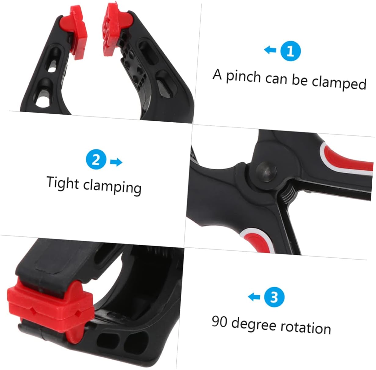 Vaguelly 4Pcs Woodworking Spring Clamps Multi Use A Type Fixing Clips for Carpentry Durable Design with Comfortable Handle Effort Saving Spring Mechanism for Projects