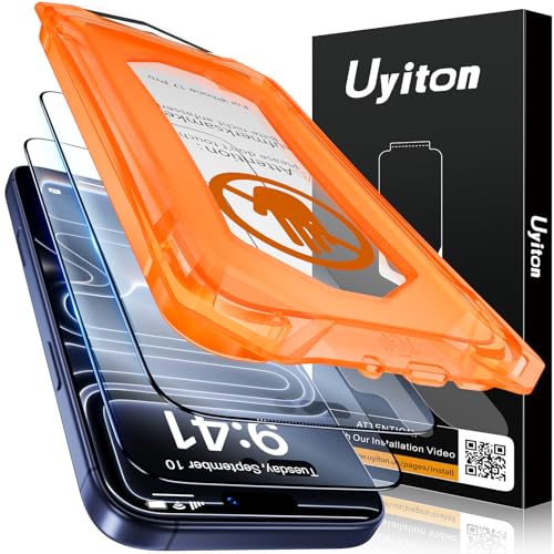 Uyiton Compatible with iPhone 17 Pro Matte Screen Protector - Anti-Fingerprint [Easy to Install] Shatterproof Full Coverage Smooth as Silk 9H Tempered Glass Screen Cover 2 Pack