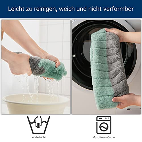 Dreamark 4 stück Toilettensitzbezug Waschbar WC Sitzwärmer mit Griff weiche WC Deckelbezug um die Klobrille im Winter warm zu bleiben Toilettensitzabdeckung universal dehnbar für Zuhause Büro – Bild 5