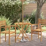 Générique Table de Jardin Pliable Ø60x75 cm Bois d'eucalyptus Solide,Meubles,Mobilier de Jardin,Tables de Jardin,312455