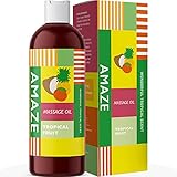 Tropical Massage Oil for Women and Men - Tropical Fruit Massage Oil with Coconut Oil + Sweet Almond...