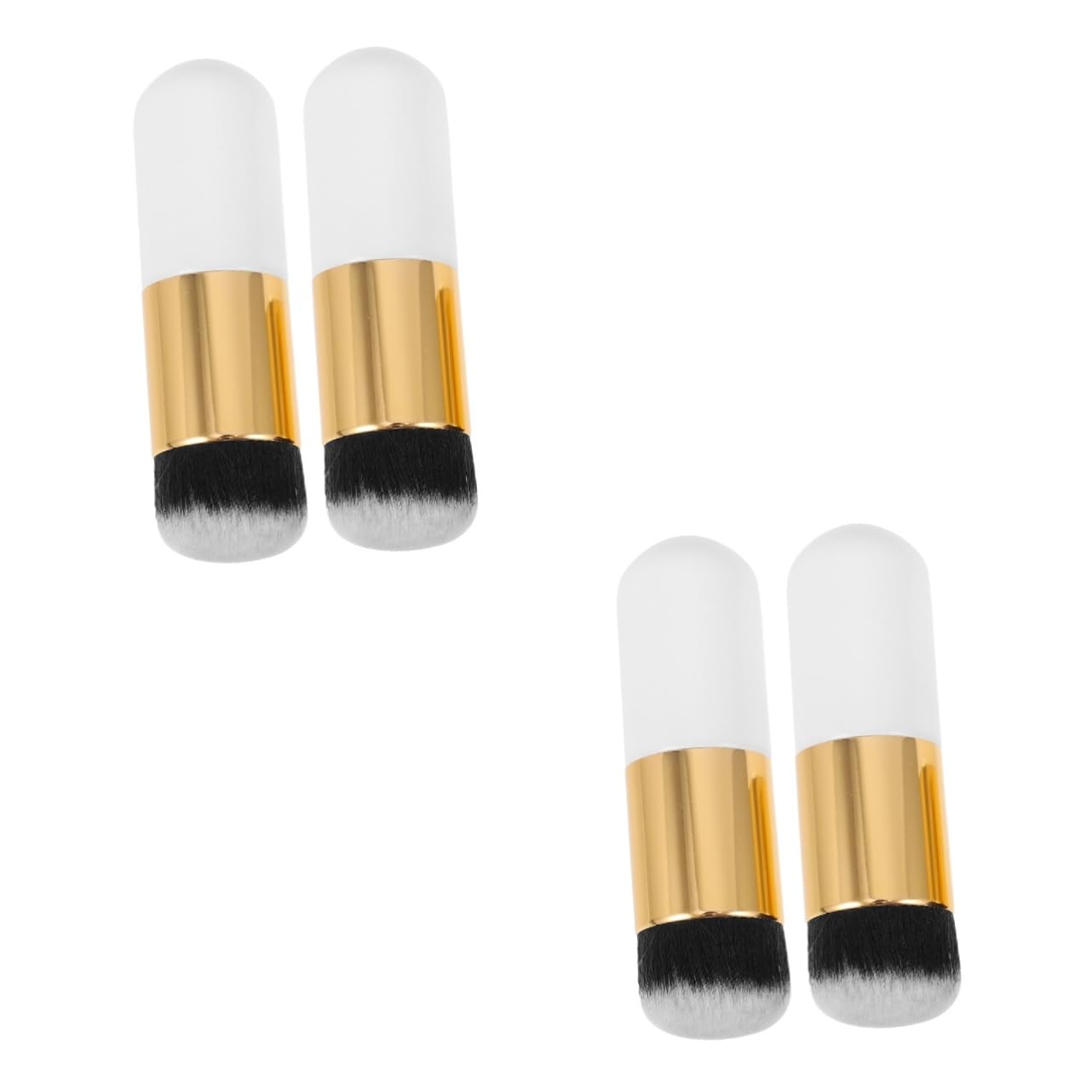 PATKAW4 Pcs Makeup Brush Foundation Brush Portable Brush Makeup Brush Face Blush Brush Professional Powder Brush Makeup Foundation White Cosmetic Plastic Miss Chubby Pier