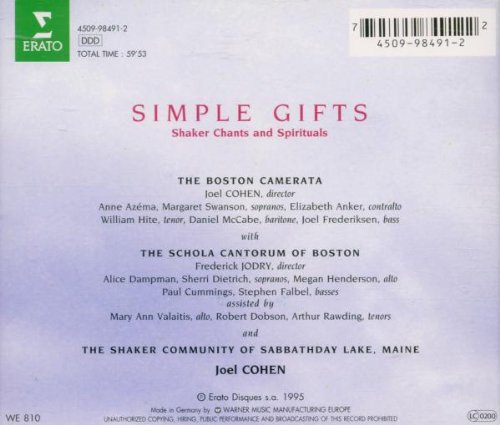 Simple Gifts: Shaker Chants and Spirituals