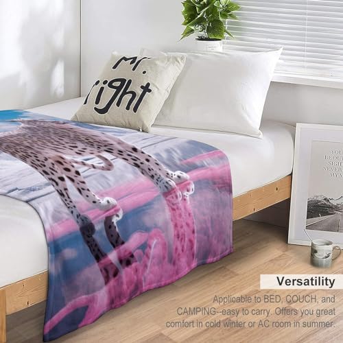 Couverture chaude léopard lavable en machine pour l'hiver - 6
