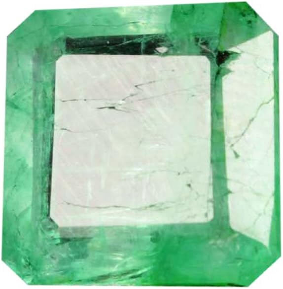 gemhub Egl Certified Gorgeous Natural Green Emerald (7.70 Carat) Square Cut Loose Gemstone AO-515