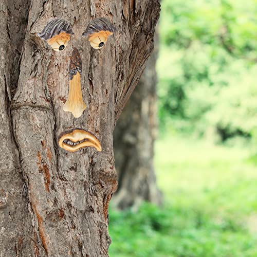 Visage d'arbre déco extérieure en polyrésine résistant aux intempéries