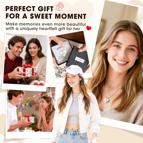 Collar de corazón de 6 páginas grabadas para obsequios familiares 2