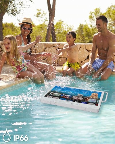 SYLVOX-Portable-TV-156-Google-TV-IP66-Waterproof-1080P-Small-Smart-Television-with-Google-Assistant-Remote-10000mAh-Battery-Powered-TV-for-Kitchen-Camper-and-More