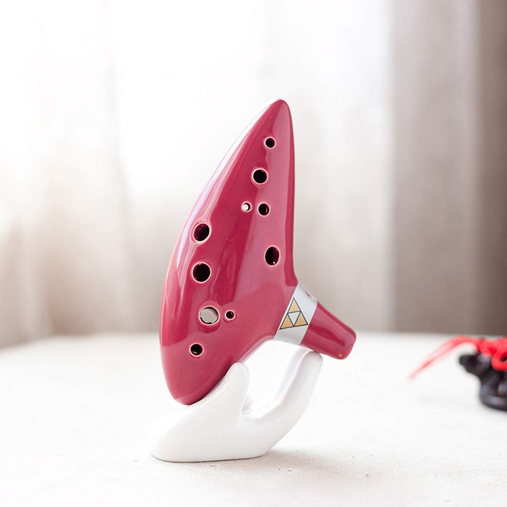 Ocarina, Base en céramique Blanche de Support de Main de collecteur d'Ocarina 6/12 Trous pour Les mélomanes