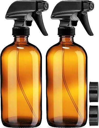 Opiniones de Botellas de spray - los más vendidos. 44 Triko Juego de 2 Botellas de Spray Ajustables de Vidrio vacías, Botellas de Spray para el Cabello, Atomizador recargable para Aceites Esenciales de 16 oz para Peluquería,...
