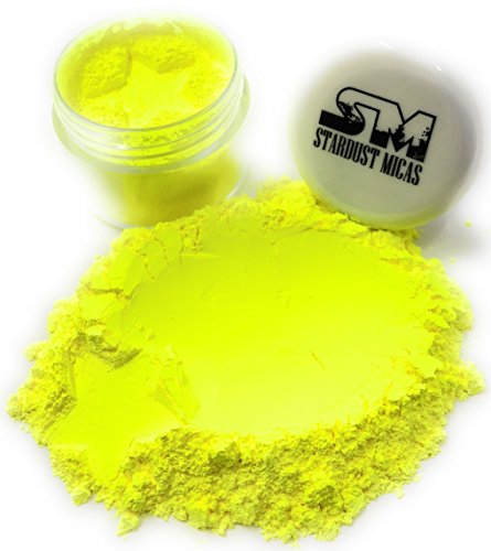 Pigment Powder for Slime Coloring, Soap Making, Epoxy Resin, Bright True Fluorescent Colors Cold Process Stable Matte Dye Colorant Stardust Micas Neon Electric Yellow