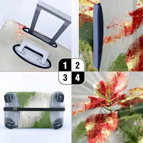 Travel Luggage Cover Suitcase Protector Scratch-Resistant Fit Not Included Suitcase Beautiful Flower XL-30-32in3
