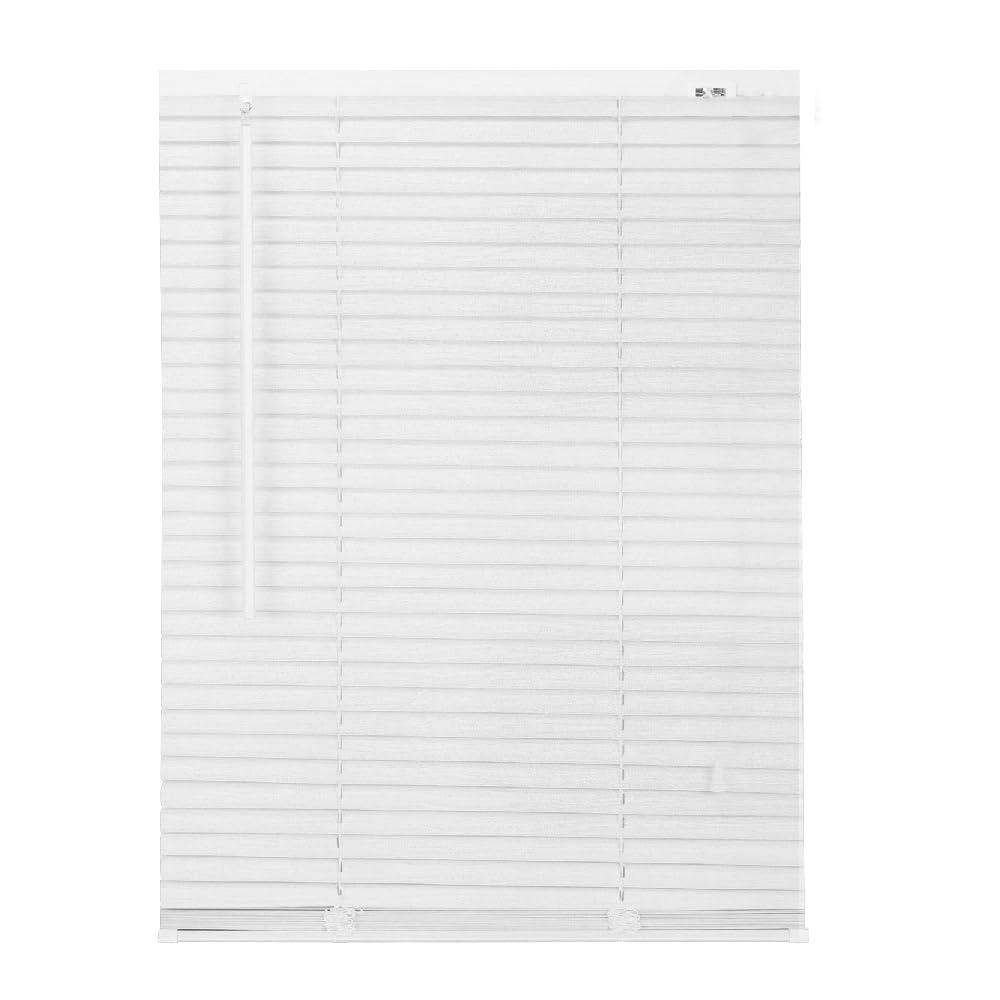 Apex Furnishings White Embossed Pvc Venetian Blinds - 25Mm Slats Easy Fit Pvc Window Blinds Child Safe Fittings Trimmable Curtains Windows Shutters For Home Office ( 210W X 150L Cm)