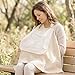 WVM 100% Cotton Muslin Nursing Cover for Breastfeeding with Arch Neckline for Eye Contact & Ventilation, Dual-Layer Privacy Design, Breathable & Multi-Use Car Seat & Stroller Cover for Infants