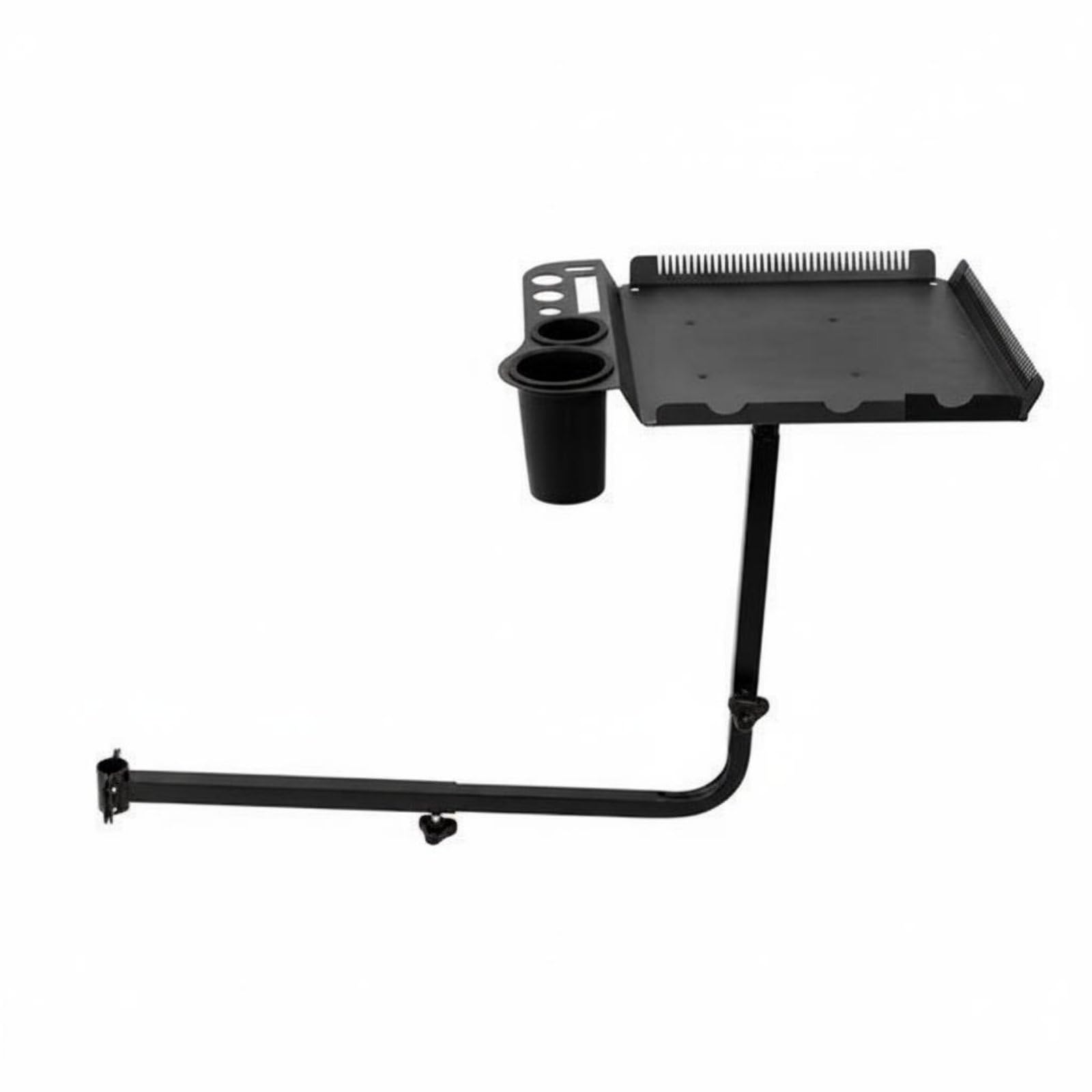 MERIGLARE Chariot Coiffeur Trolley Plateau de Salon Tablette Outil Support Accessoires Rangement Métal Rotation 360 Réglable Hauteur Longueur Adapté aux
