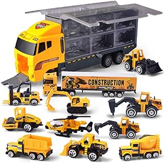 JOYIN 11 in 1 Die-cast Construction Truck Vehicle Car Toy Set Play Vehicles
