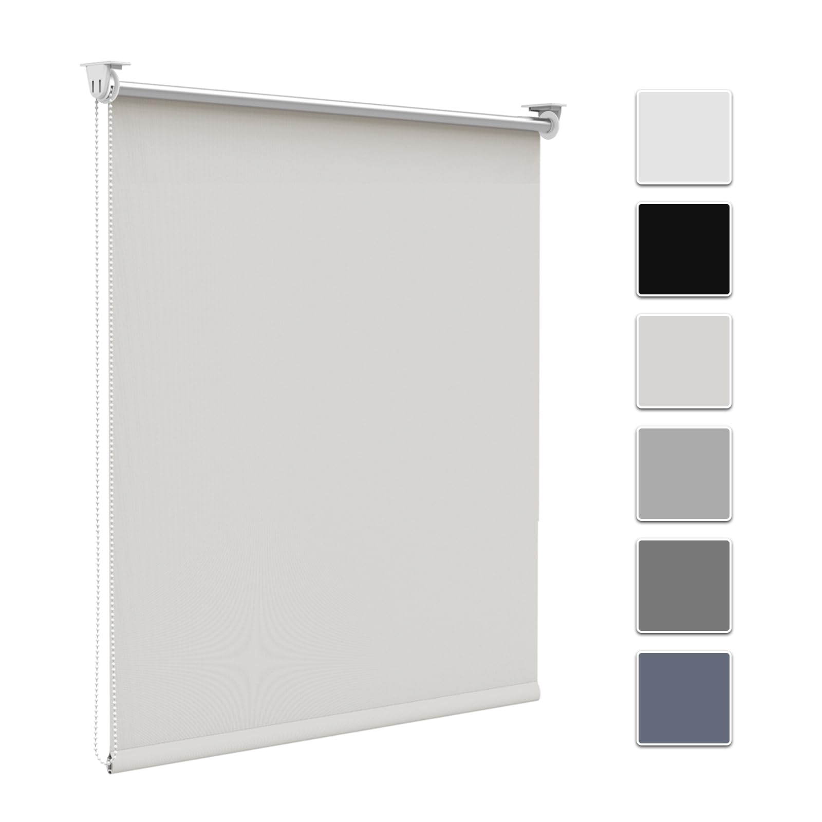 Enrouleur Occultant sans Perçage Beige 110x230 cm pour Fenêtre