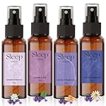 SCENTORINI Sleep Spray, 10.14 oz Calming Lavender Spray for Sleep, Lavender Essential Oil, 4 Pack Relaxing Aromatherapy Mist for Bedding Fabric, Room Spray Odor Deodorizer