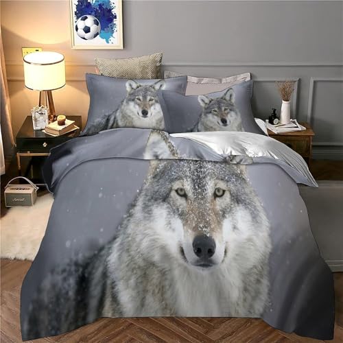 Housse de couette loup parure de lit résistante et douce - 6
