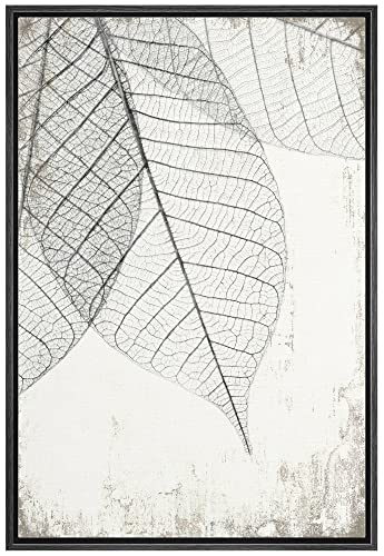 wall26 Framed Canvas Print Wall Art Hanging Transparent Black &