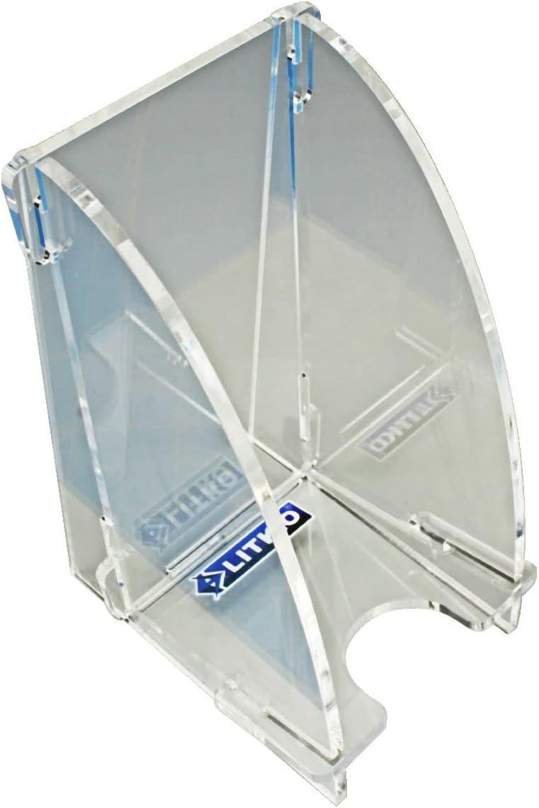 LITKO Mini Card Deck Holder | Clear | Draw & Discard Pile | Holds 75-100 Cards | US Small & EU Mini Sized Cards