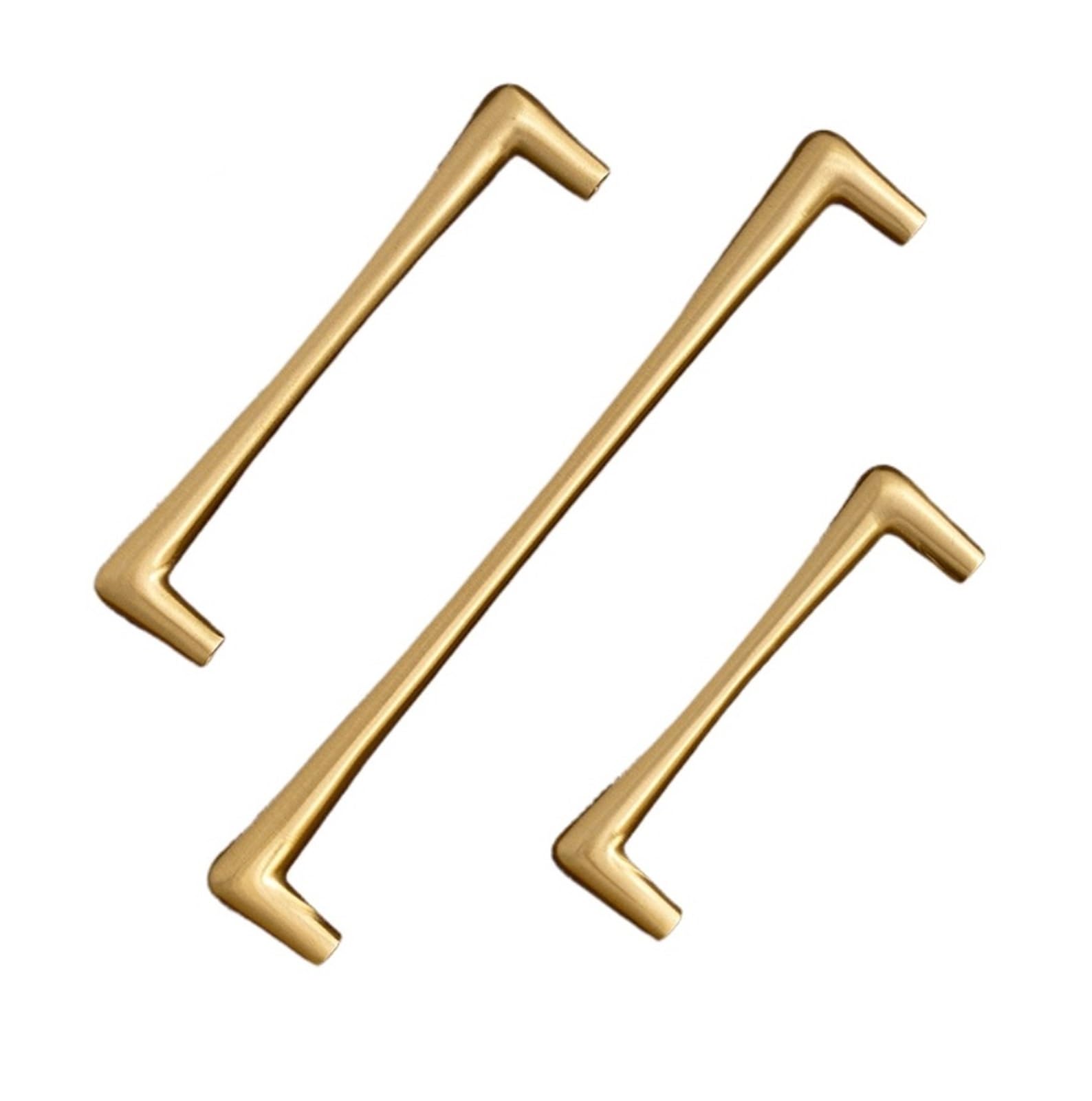 Qvorlth Vintage Cabinet Pulls 2 Pcs Santaya Solid Brass Handle Teardrop Shape Modern Simple Kitchen Cabinet Pull Wardrobe Drawer Knob Furniture Handles(1068-192-TBS)