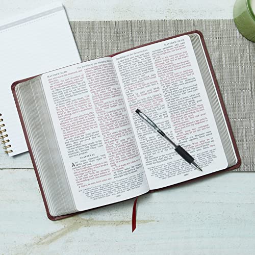 Image of NKJV, Deluxe Thinline Reference Bible, Genuine Leather, Brown, Red Letter, Comfort Print: Holy Bible, New King James Version