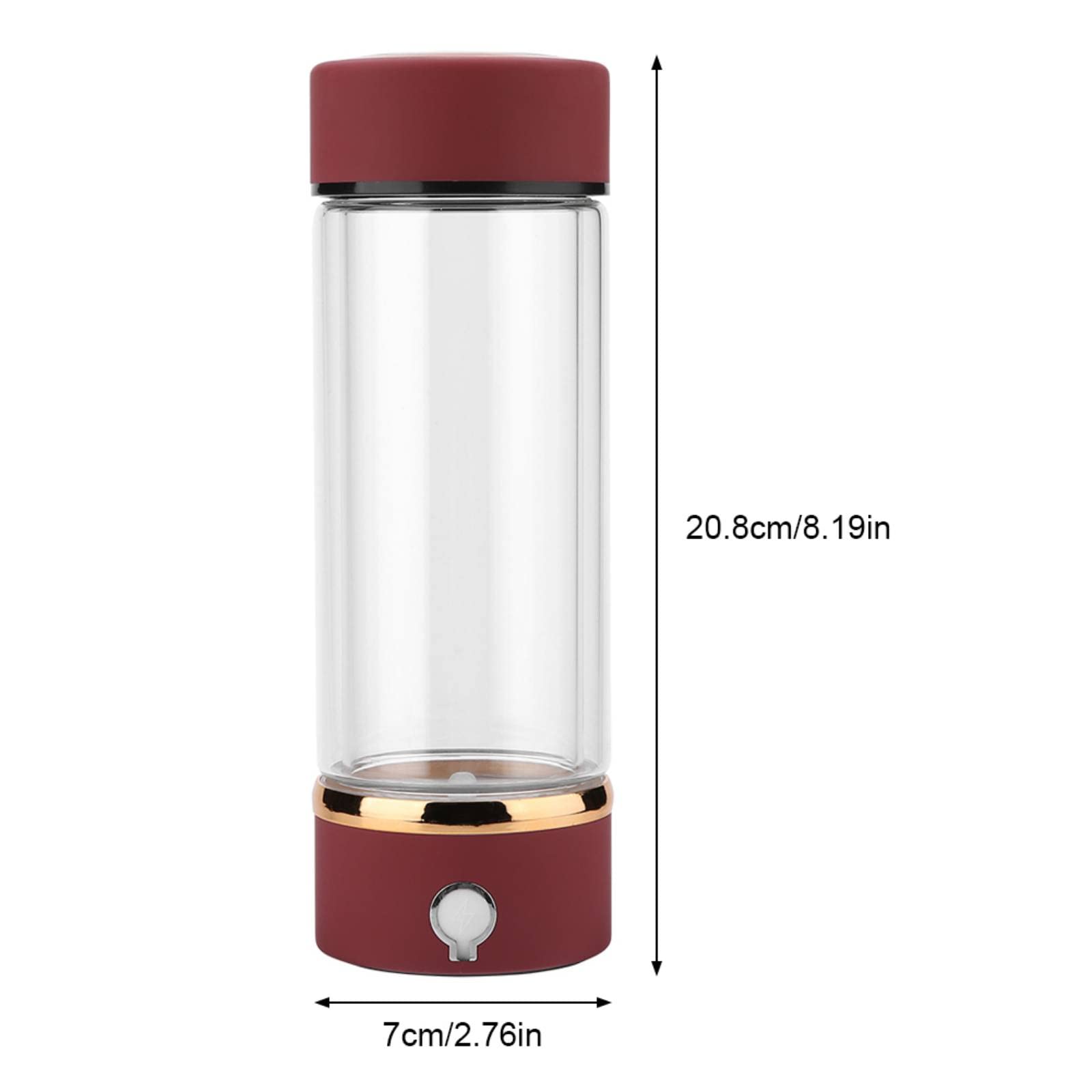 plplaaoo 420 ml Wasserstoff-Wassergenerator-Becherflasche, Wasserstoffreicher Wasserbecher, tragbarer USB-Wasserstoff-Ionisator-Generator-Hersteller, Technologie-Wasserstoff-Wasserflasche, Wasser
