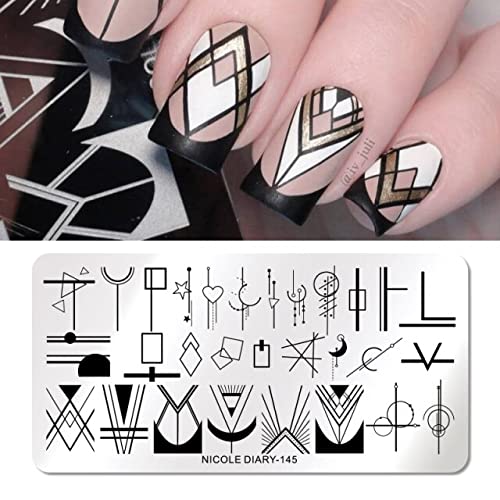 Nicole Diary Stainless Steel Nail Stamping Image Plate Design 145 1