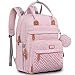 BabbleRoo Zaino Fasciatoio, Grande Capacità Zaino per il Cambio Unisex, Borsa Porta Pannolini con Materassino Fasciatoio, Cinghie per Passeggini, Tasche Isolanti Bottiglia, Tasca Ciuccio (Rosa)