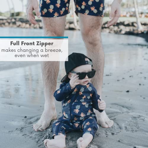 Image of SwimZip UPF50+ Boys Swim Shirt, Long Sleeve One Piece Kids Sunsuit